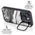 Black and White Marble Ink iPhone 15 Kickstand Case